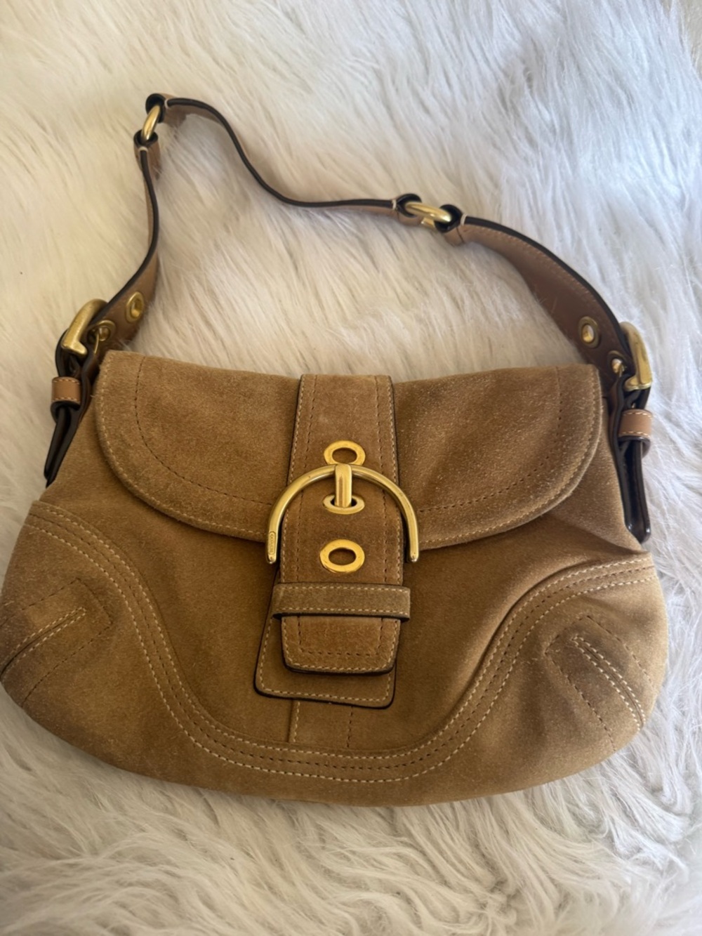 Coach y2k suede soho bag